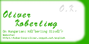 oliver koberling business card